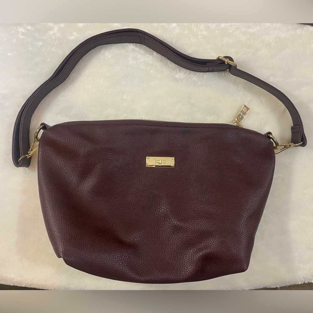 BCBG Paris Dark Brown Slouchy Crossbody